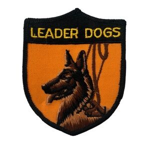 Vintage Lions Club International German Shepherd Leader Dog Shield Patch